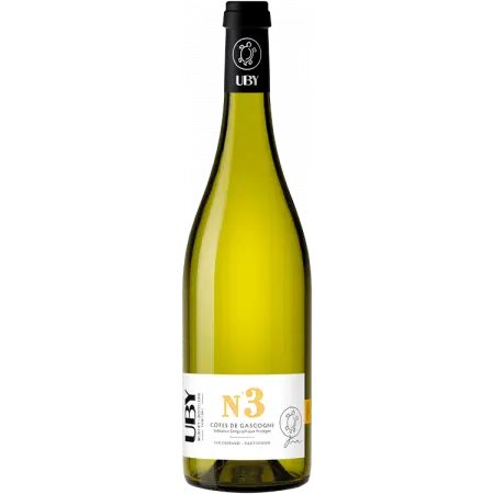 Bouteille de UBY N°3 Blanc 2025, Côtes de Gascogne Colombard-Sauvignon - Les 2 cavistes