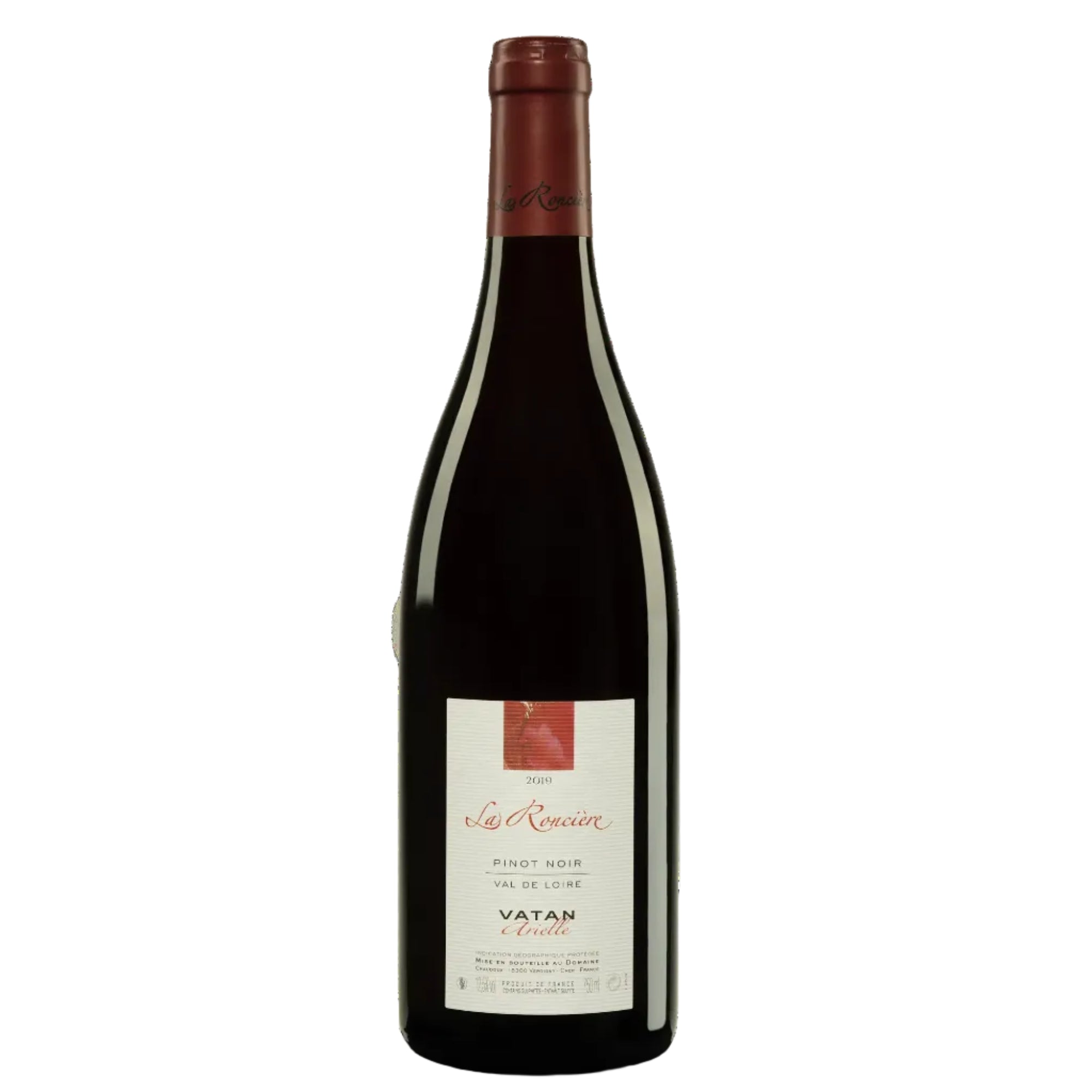 Bouteille de Pinot Noir Rouge 2023, Arielle Vatan La Roncière IGP Val de Loire - Les 2 cavistes
