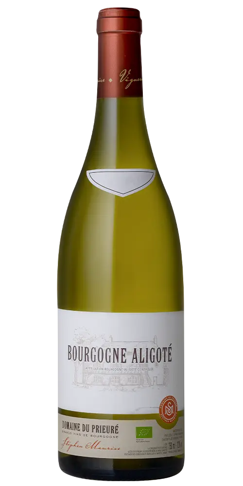 Bouteille de Bourgogne Aligoté Bio 2025 du Domaine du Prieuré, vin blanc de Bourgogne, 75 cl