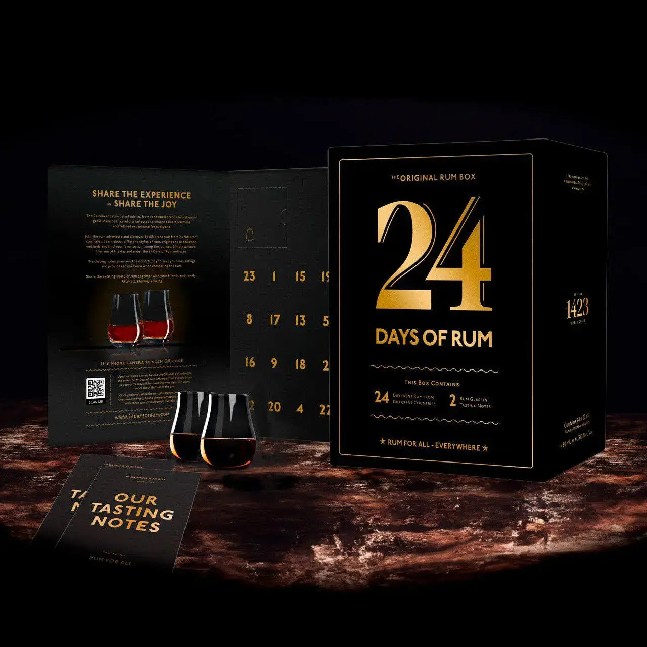 Calendrier de l'Avent 2024 24 Days of Rum 2024 Edition Black Expédition offerte Les 2 cavistes