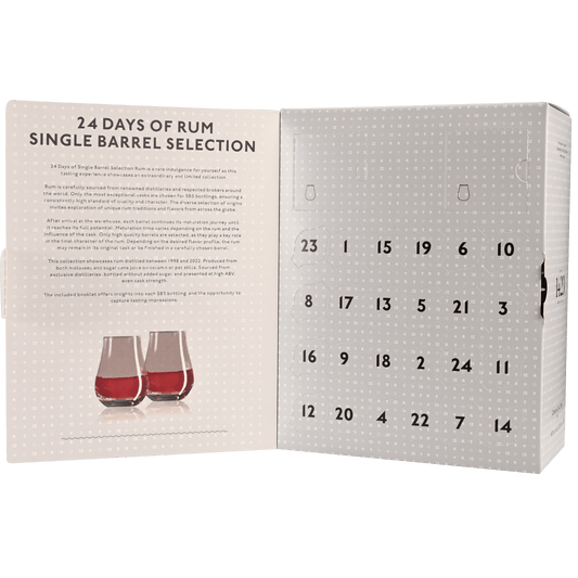 Calendrier de l'Avent Rhum – Coffret Rhum 24 Days of Rum SBS Edition Single Barrel Selection Les 2 cavistes
