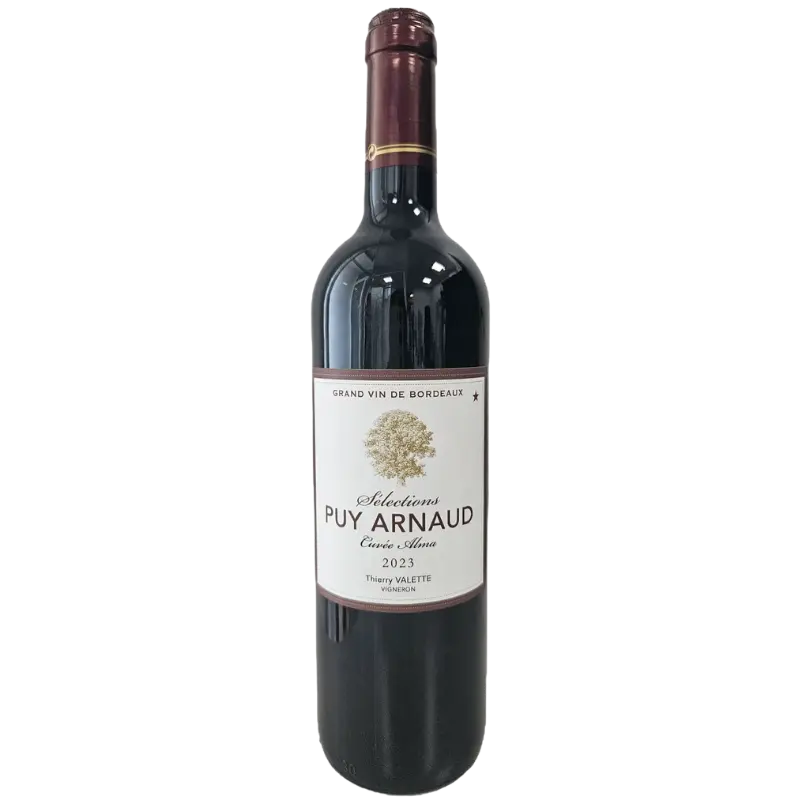 Bouteille de Castillon Côtes de Bordeaux Rouge 2023, Sélection Puy Arnaud Cuvée Alma - Les 2 cavistes
