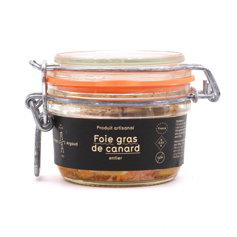 Bocal de foie gras de canard entier Label Rouge Maison Argaud 115 g