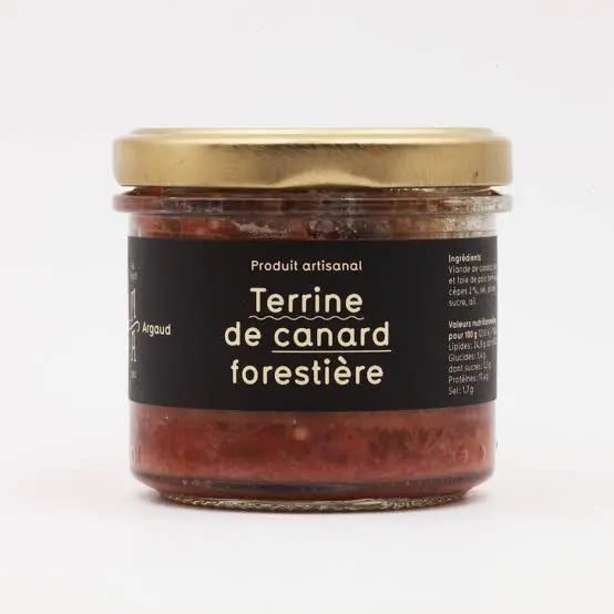 Terrine de canard forestière Maison Argaud en bocal de verre de 190 g