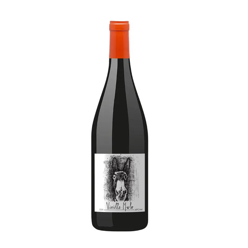Bouteille de Côtes Catalanes Rouge 2024, Vieille Mule by Jeff Carrel - Les 2 cavistes