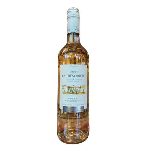 Bouteille de vin rosé sans alcool Grenache Domaine la Trésorière 75 cl