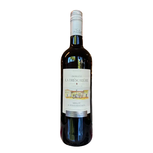 Bouteille de vin rouge sans alcool Domaine la Trésorière 75 cl